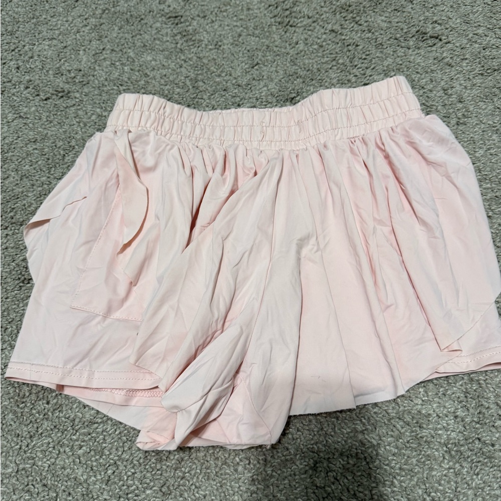 Amazon Women's Light Pink Athletic butterfly Shorts size XS